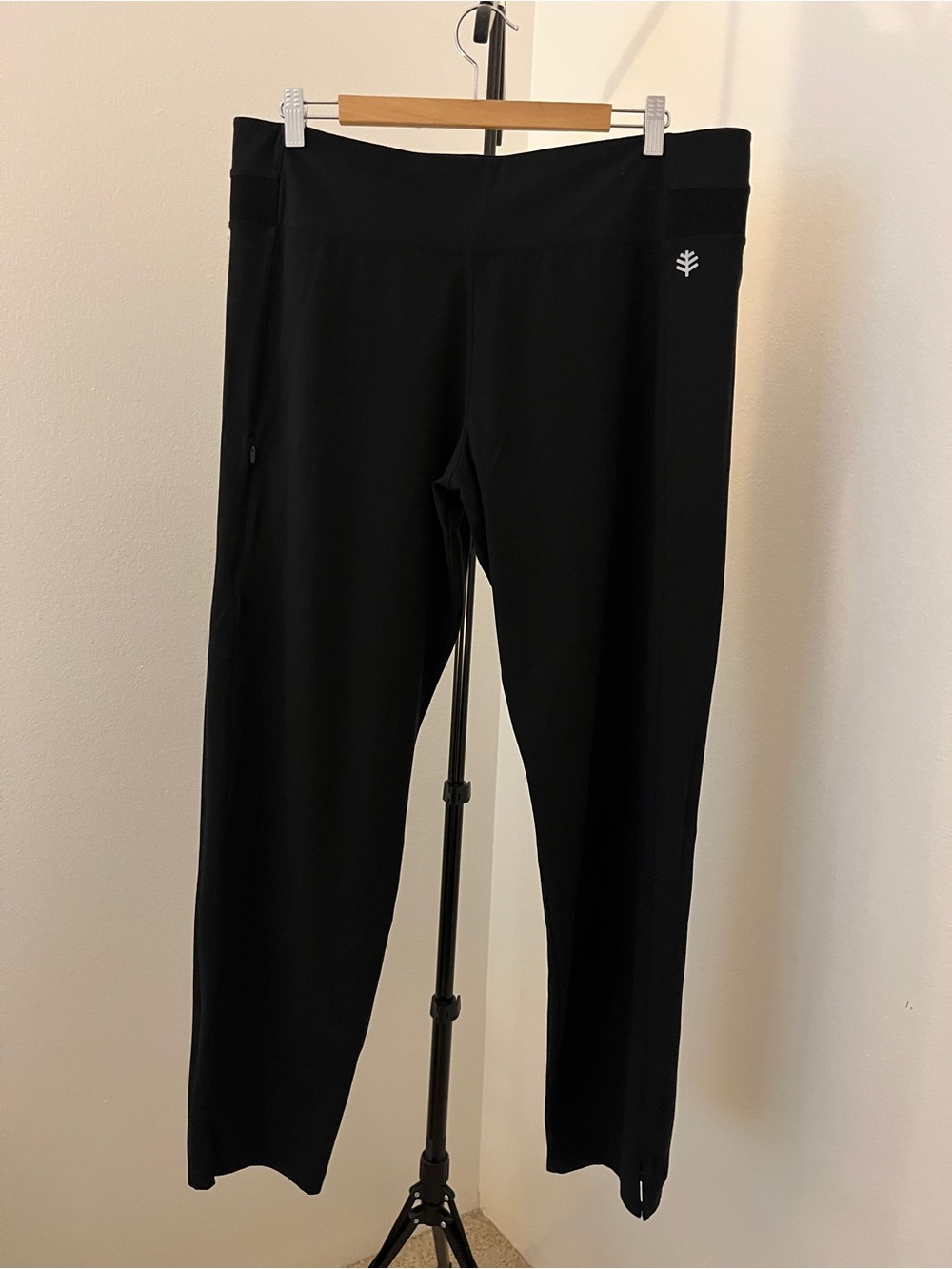 😎 Coolibar Women’s XL Azora Active Pants | Black Straight Leg UPF 50+